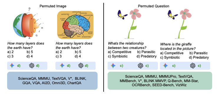 Concept Diagram showing permuted image and permuted question scenarios